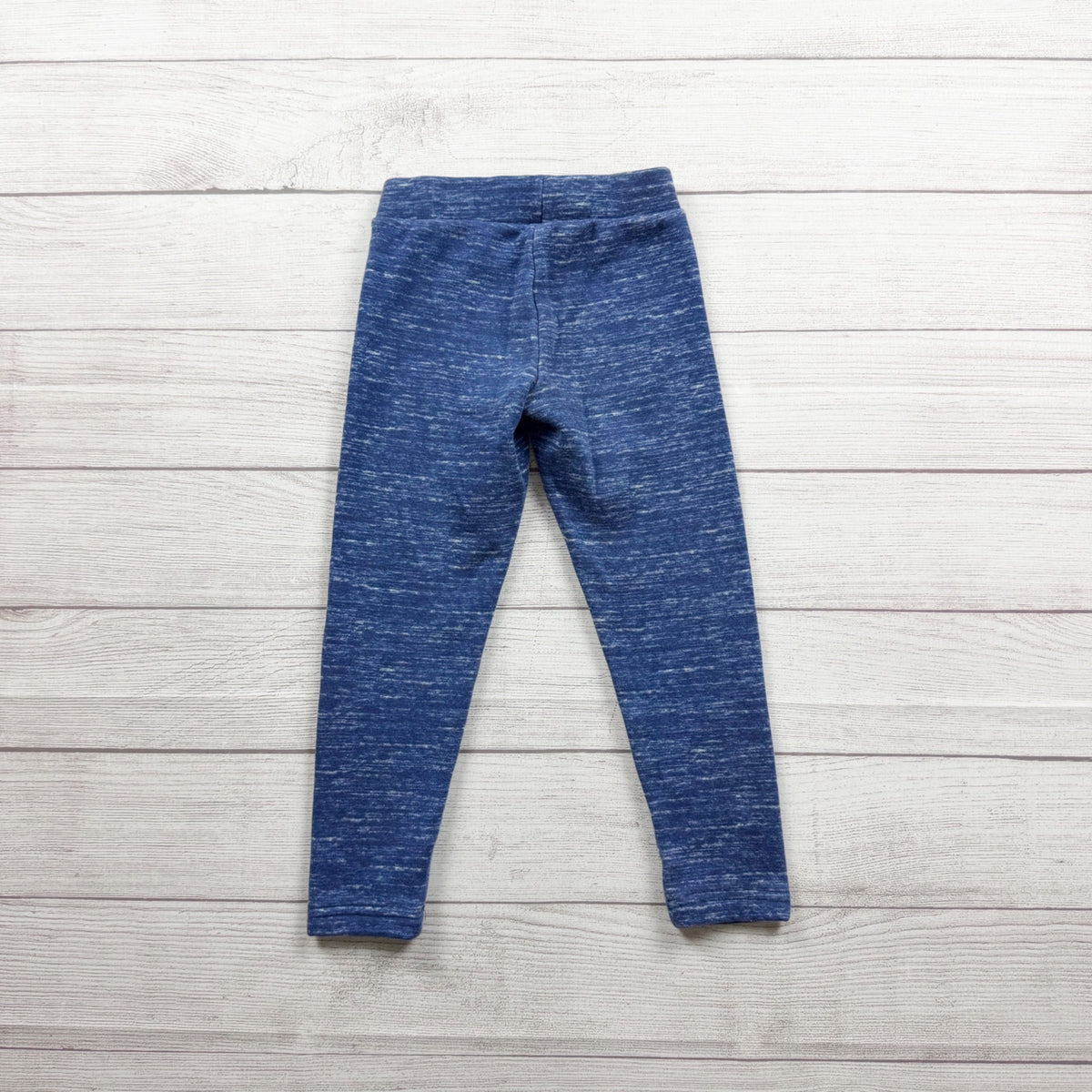 Old Navy Girls Cozy Lined Blue Marled Fleece Leggings S 6-7