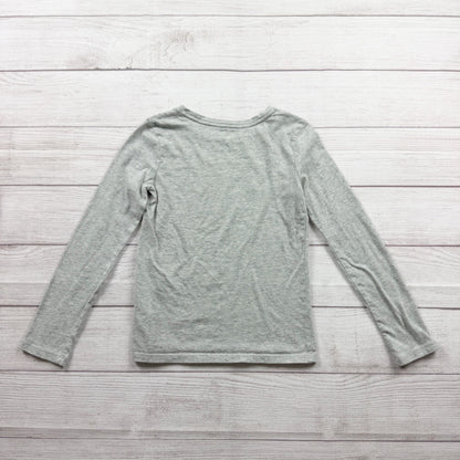 Gap Kids Gray Butterfly Ballerina Long Sleeve Tee Girls M 8-9