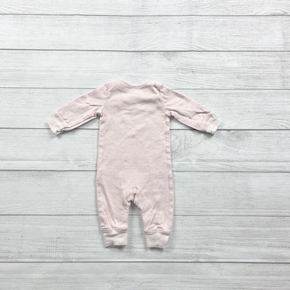 Carter’s Baby Girl Pink Polka Dot Romper One Piece Sunshine Graphic 0-3 Months
