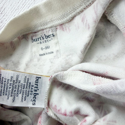 Burt’s Bees Baby Holiday Organic Cotton Zip Footed Sleeper Pajamas 6-9 Months