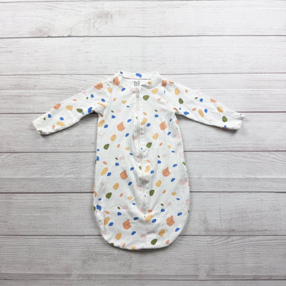 Tiny Citizen Organic Cotton Baby Sleep Sack White Multicolor Confetti 0-3 Months