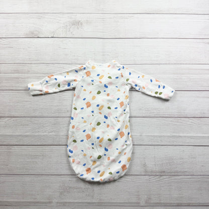 Tiny Citizen Organic Cotton Baby Sleep Sack White Multicolor Confetti 0-3 Months