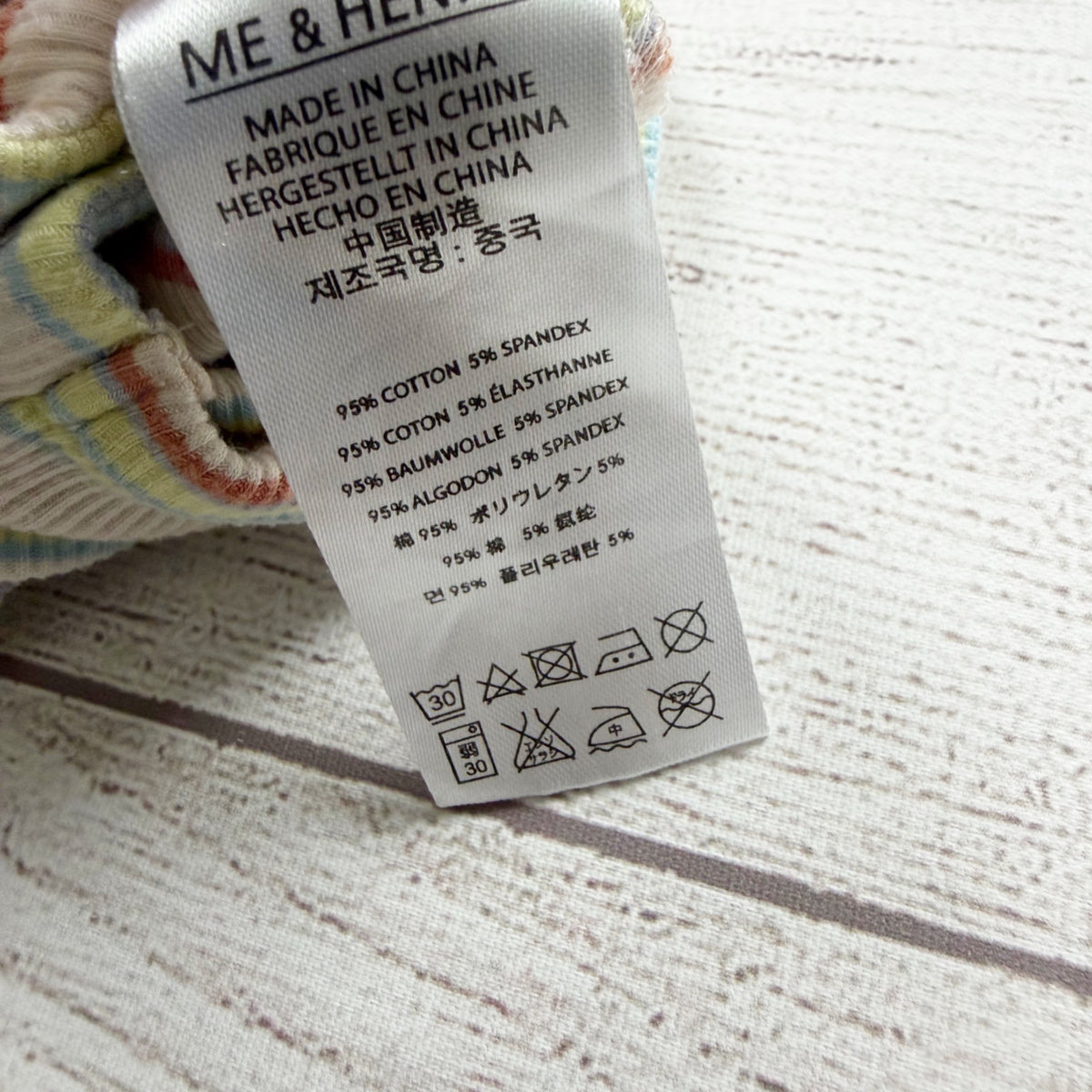 Me & Henry Baby Striped Henley Romper Cotton Blend Pastel 3-6 Months