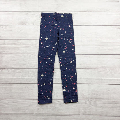 Old Navy Girls Leggings Navy Splatter Print Stretch Pants M 8