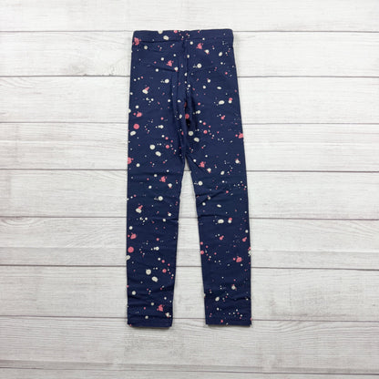 Old Navy Girls Leggings Navy Splatter Print Stretch Pants M 8