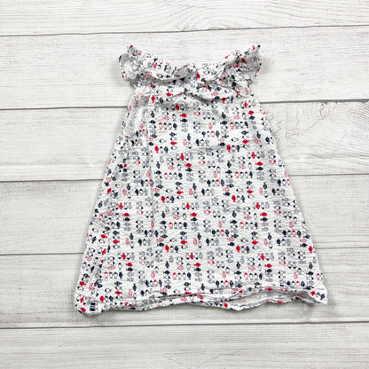 Nautica Baby Girl Dress Fish Print Ruffle Neck Sleeveless Summer 18 Months