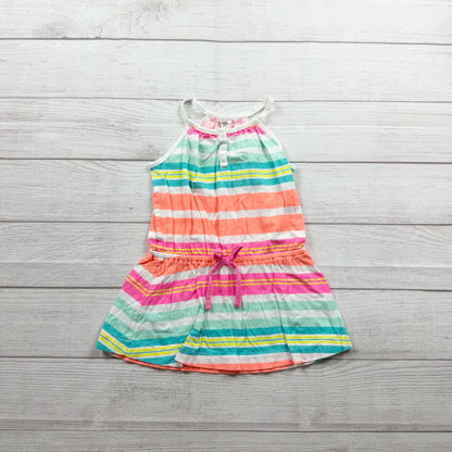 OshKosh Bgosh Girls Halter Sundress Striped Multi Color Summer Tunic 6
