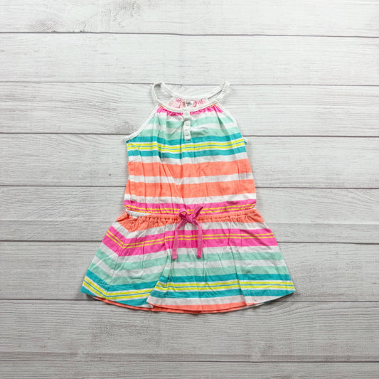 OshKosh Bgosh Girls Halter Sundress Striped Multi Color Summer Tunic 6