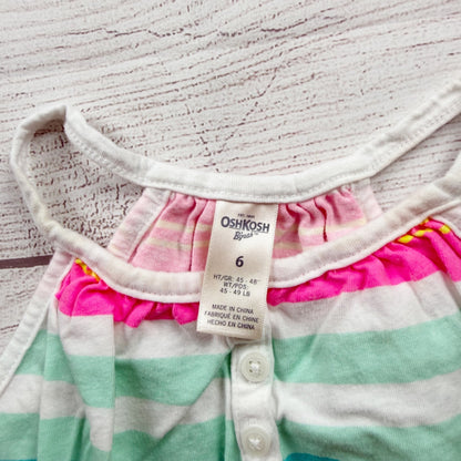 OshKosh Bgosh Girls Halter Sundress Striped Multi Color Summer Tunic 6