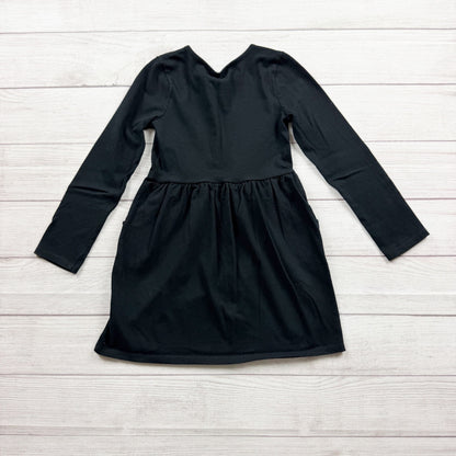 Cat & Jack Black Star Graphic Long Sleeve Pocket A-Line Dress Girls M 7-8