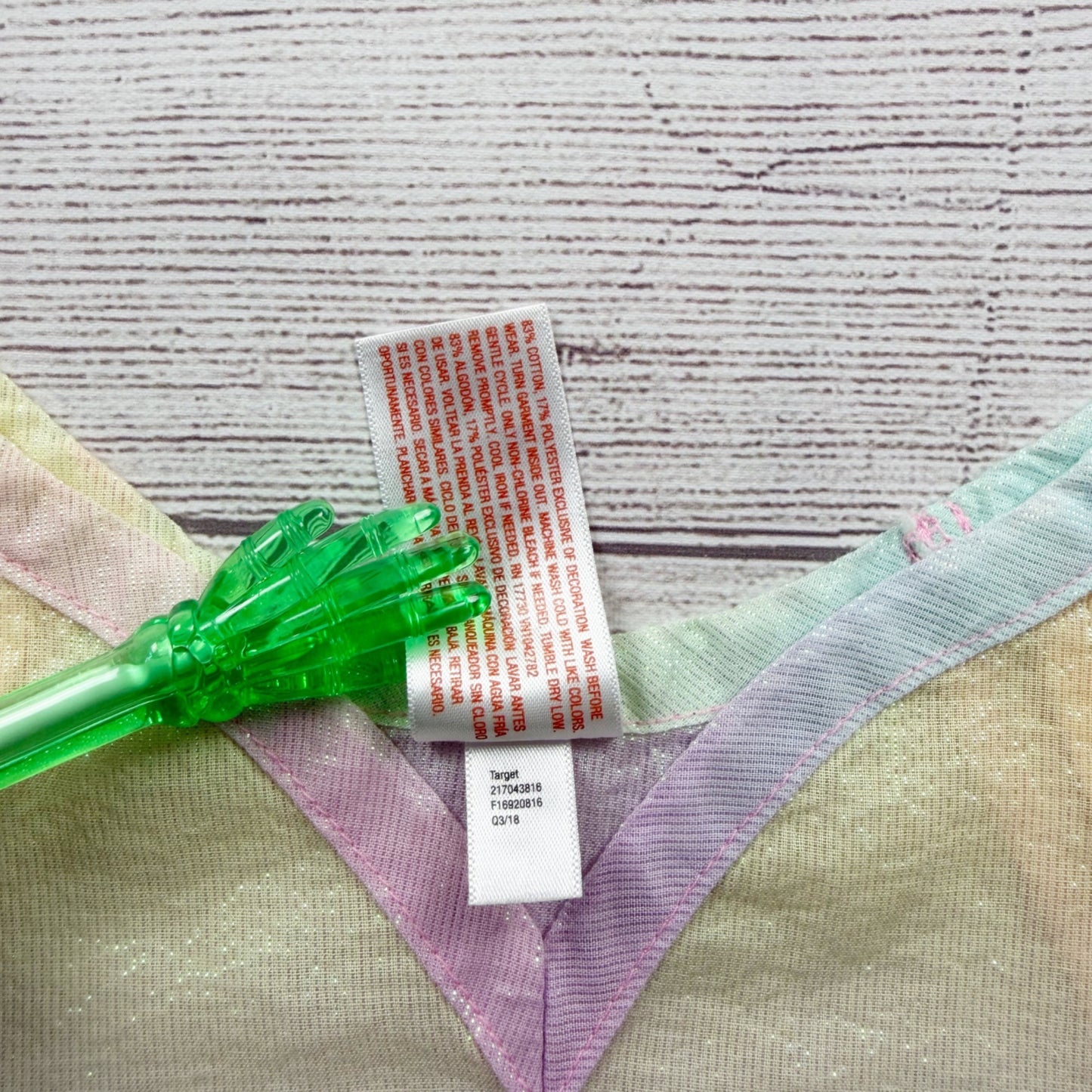 Cat & Jack Pastel Rainbow Shimmer Dress Toddler Girl Ombre Summer 12-18 Months