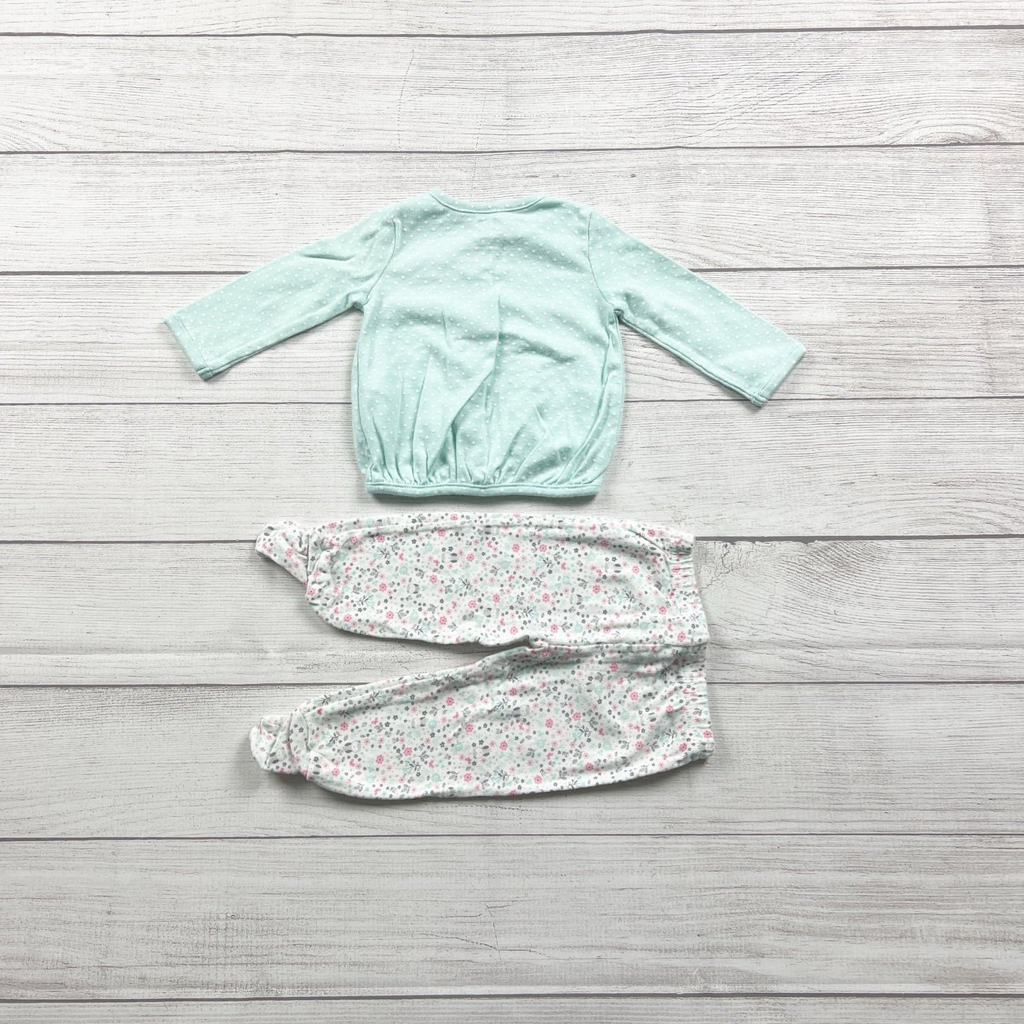 Carter’s Baby Outfit Set Ruffle Cardigan Floral Footed Pants 2-Piece 3-6 Months