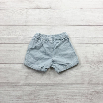 Carter’s Baby Boys Blue Striped Pull On Shorts Elastic Waist 9-12 Months