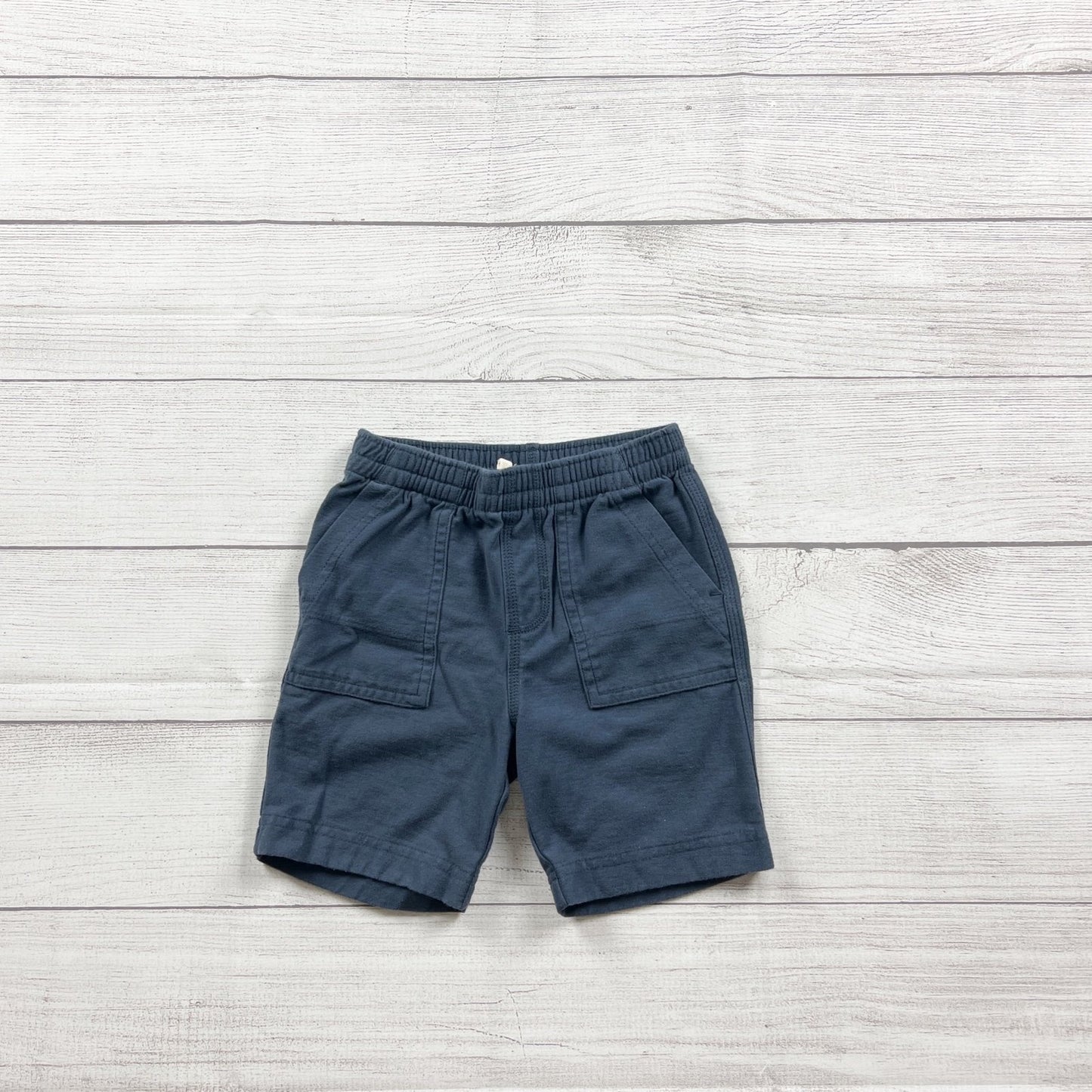 Tea Collection Kids Navy Blue Cotton Elastic Waist Shorts 3T