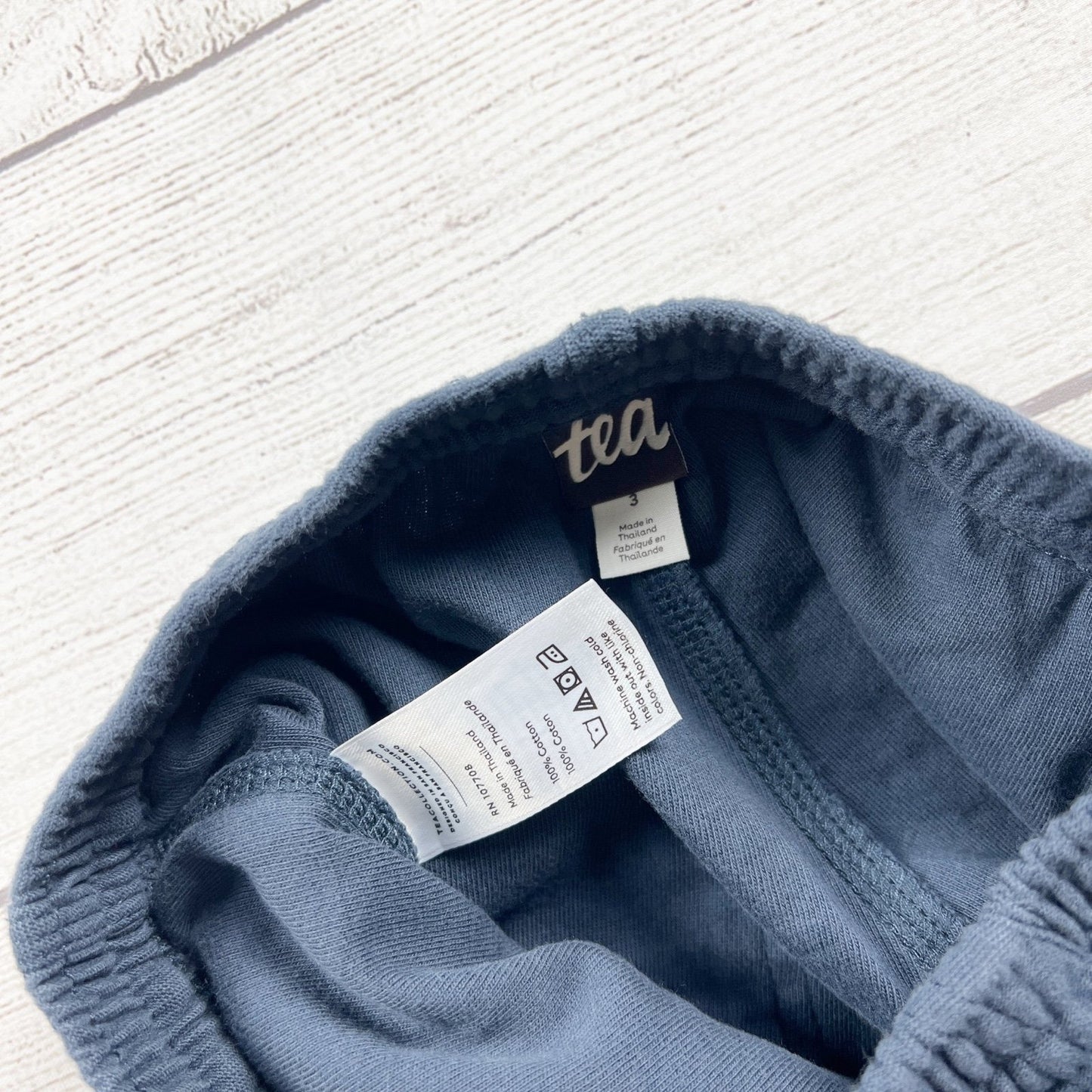 Tea Collection Kids Navy Blue Cotton Elastic Waist Shorts 3T