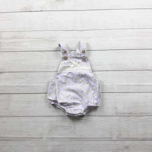 Baby Girl Floral Print Romper Shortalls Sleeveless Overalls 6-9 Months