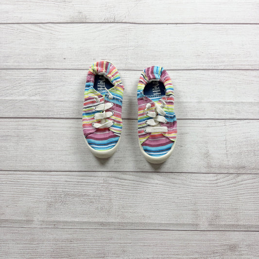Mad Love Girls Rainbow Stripe Canvas Slip On Shoes Casual US 1