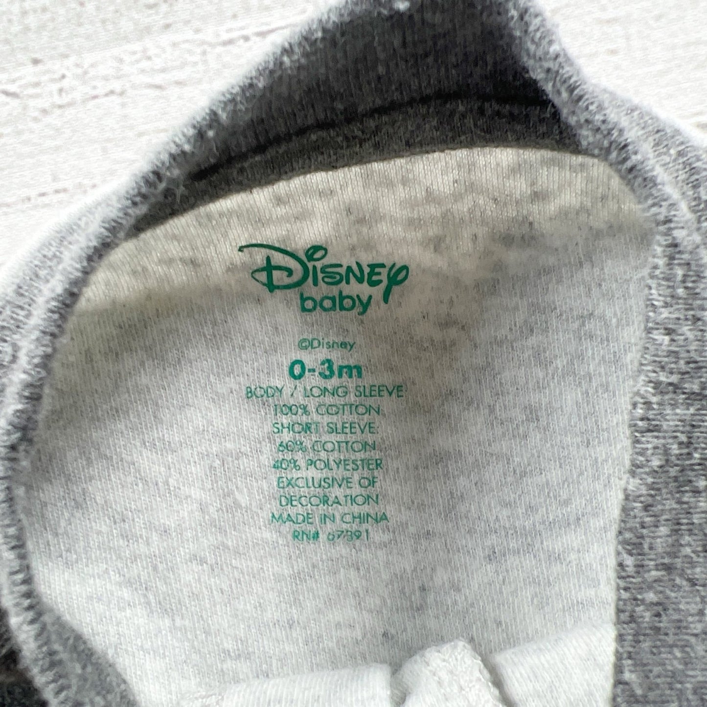 Disney Baby Mickey Mouse Footed Sleeper “One Cool Mouse” Pajamas 0-3 Months