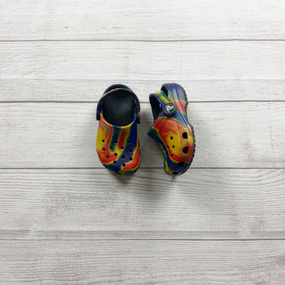 Crocs Kids Classic Tie Dye Clogs Comfort Lightweight Slip On Shoes 6