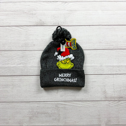Old Navy Dr. Seuss Merry Grinchmas Grinch Pom Beanie Hat NWT One Size Youth