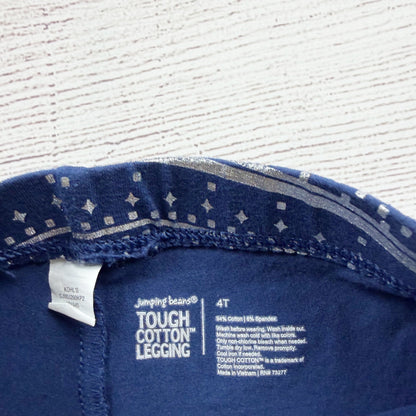 Jumping Beans Toddler Girls Navy Blue Winter Fair Isle Print Leggings 4T