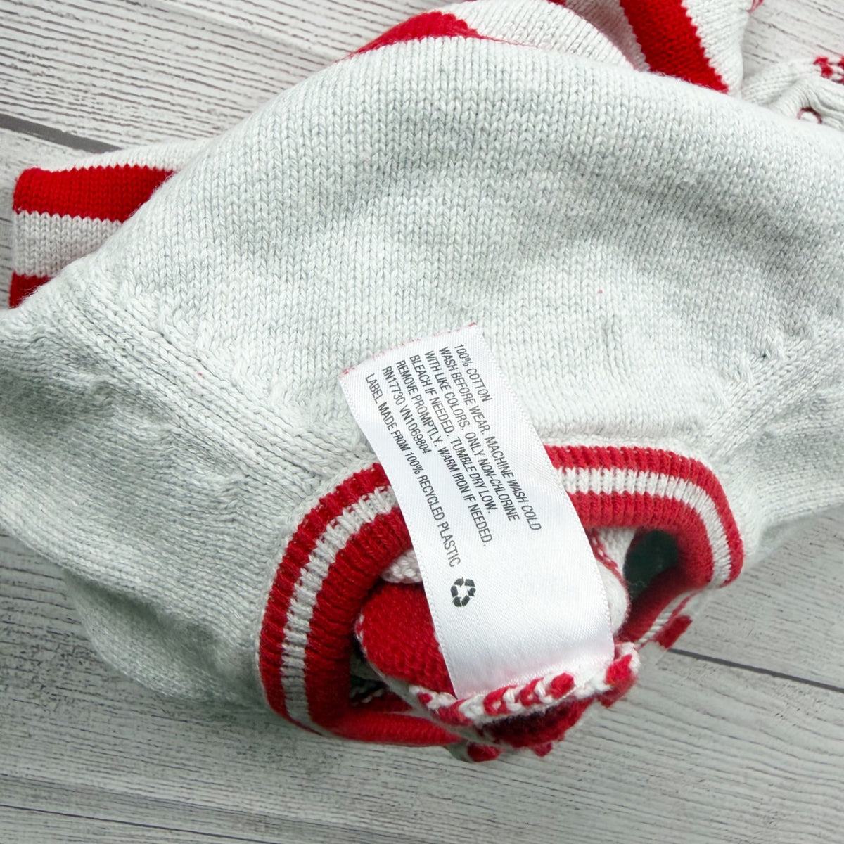 Cat & Jack Baby Knit Striped One Piece Buttoned Romper Red 6-9 Months