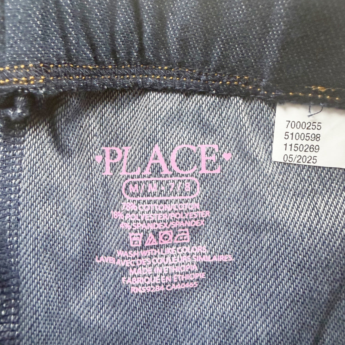 The Children's Place Girls Jeggings Leggings Denim Look M 7-8
