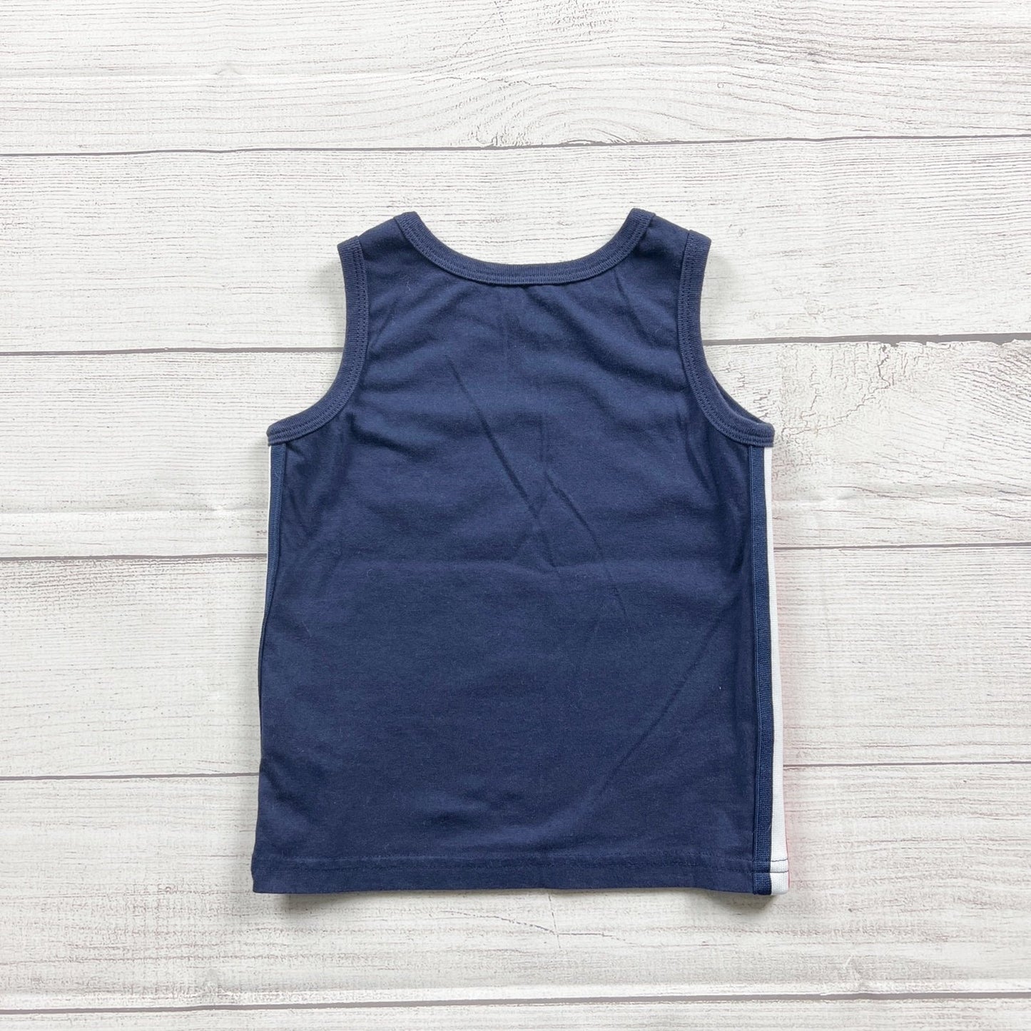 Epic Threads Toddler Boys Navy Tank Top Red White Side Stripes Pocket 2T