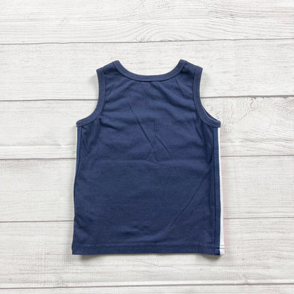 Epic Threads Toddler Boys Navy Tank Top Red White Side Stripes Pocket 2T