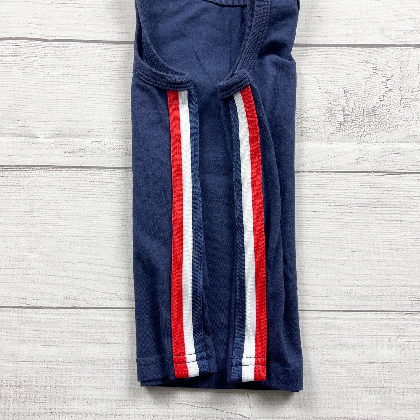 Epic Threads Toddler Boys Navy Tank Top Red White Side Stripes Pocket 2T