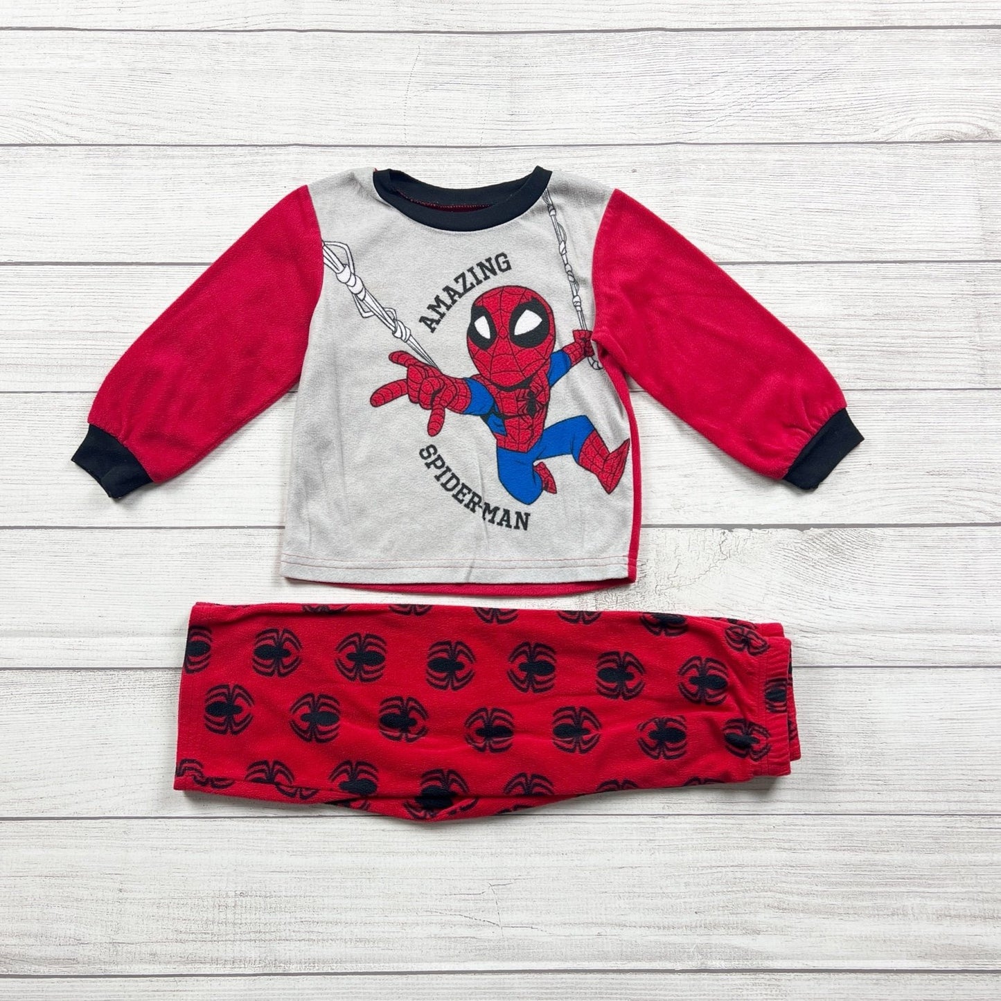 Marvel SpiderMan Toddler Pajama Set “Amazing Spider-Man” Fleece 3T