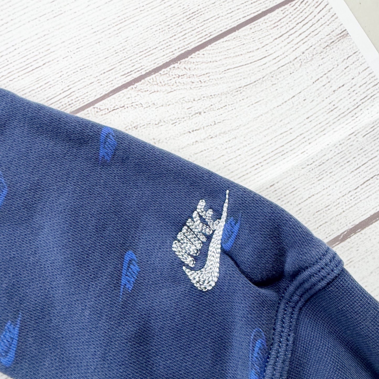 Nike Kids Hoodie Allover Swoosh Print Pullover Sweatshirt Kangaroo Pocket S