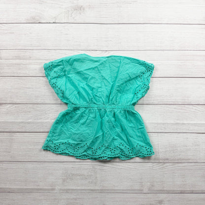 Janie and Jack Girls Swim Cover Up Top Eyelet Wrap Coverup Beach Shirt 4