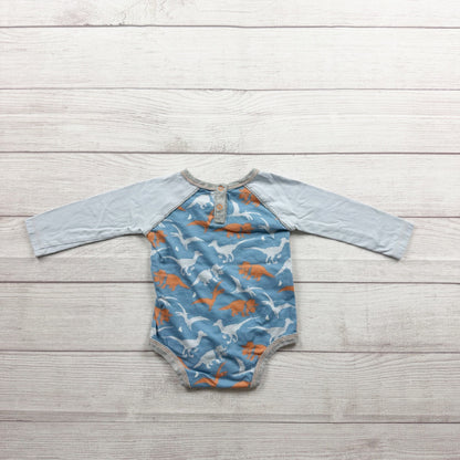 Burt's Bees Baby Long Sleeve Organic Cotton Dinosaur Bodysuit 6-9 Months