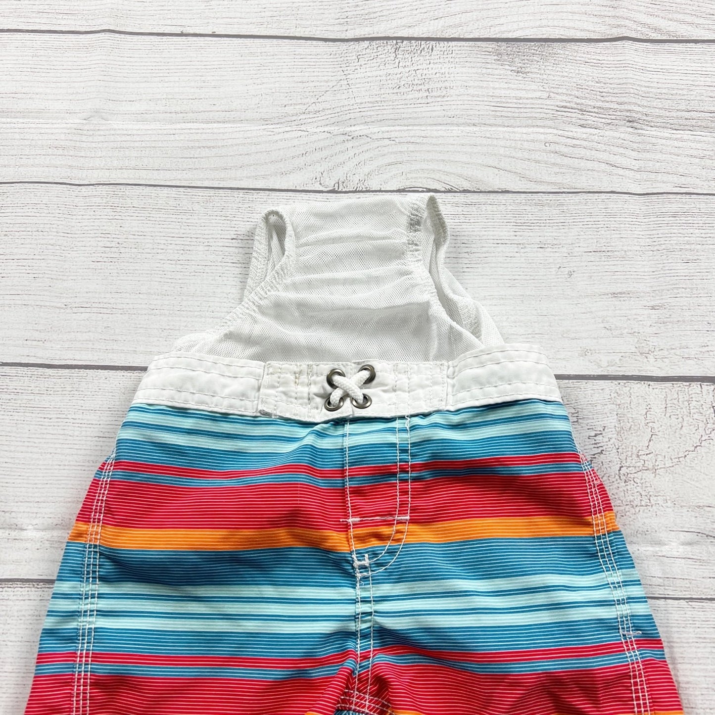 OshKosh B’gosh Toddler Boy Swim Trunks Striped Board Shorts 12-18 Months