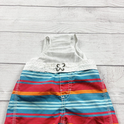 OshKosh B’gosh Toddler Boy Swim Trunks Striped Board Shorts 12-18 Months