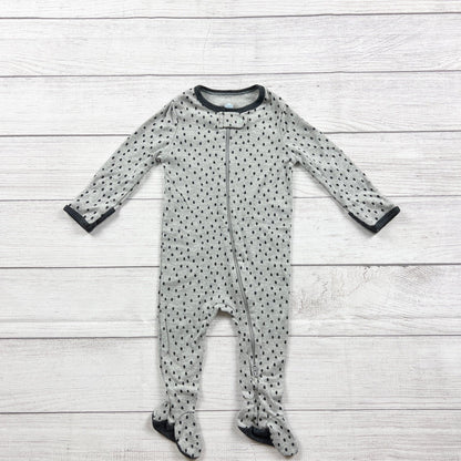 Cloud Island Footed Sleeper Polka Dot Long Sleeve Zip Up One Piece 6-9 Months