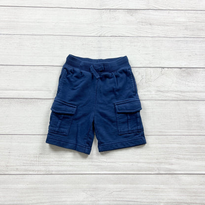 Hanna Andersson Boys Blue Pull On Sweat Cargo Shorts 2T