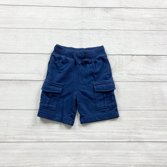 Hanna Andersson Boys Blue Pull On Sweat Cargo Shorts 2T