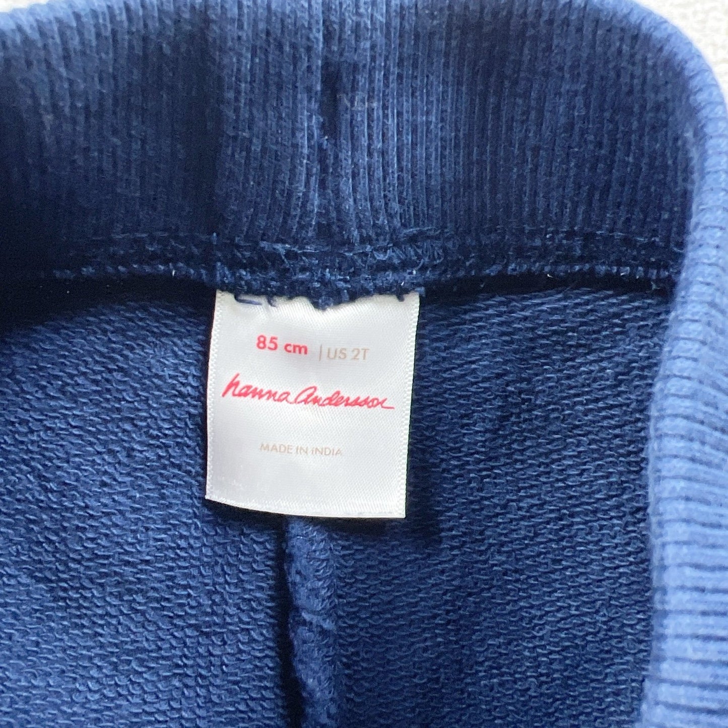 Hanna Andersson Boys Blue Pull On Sweat Cargo Shorts 2T