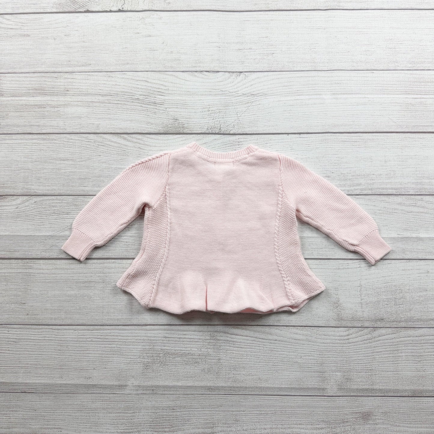 Angel Dear Baby Girl Pink Knit Cardigan Sweater 6-12 Months