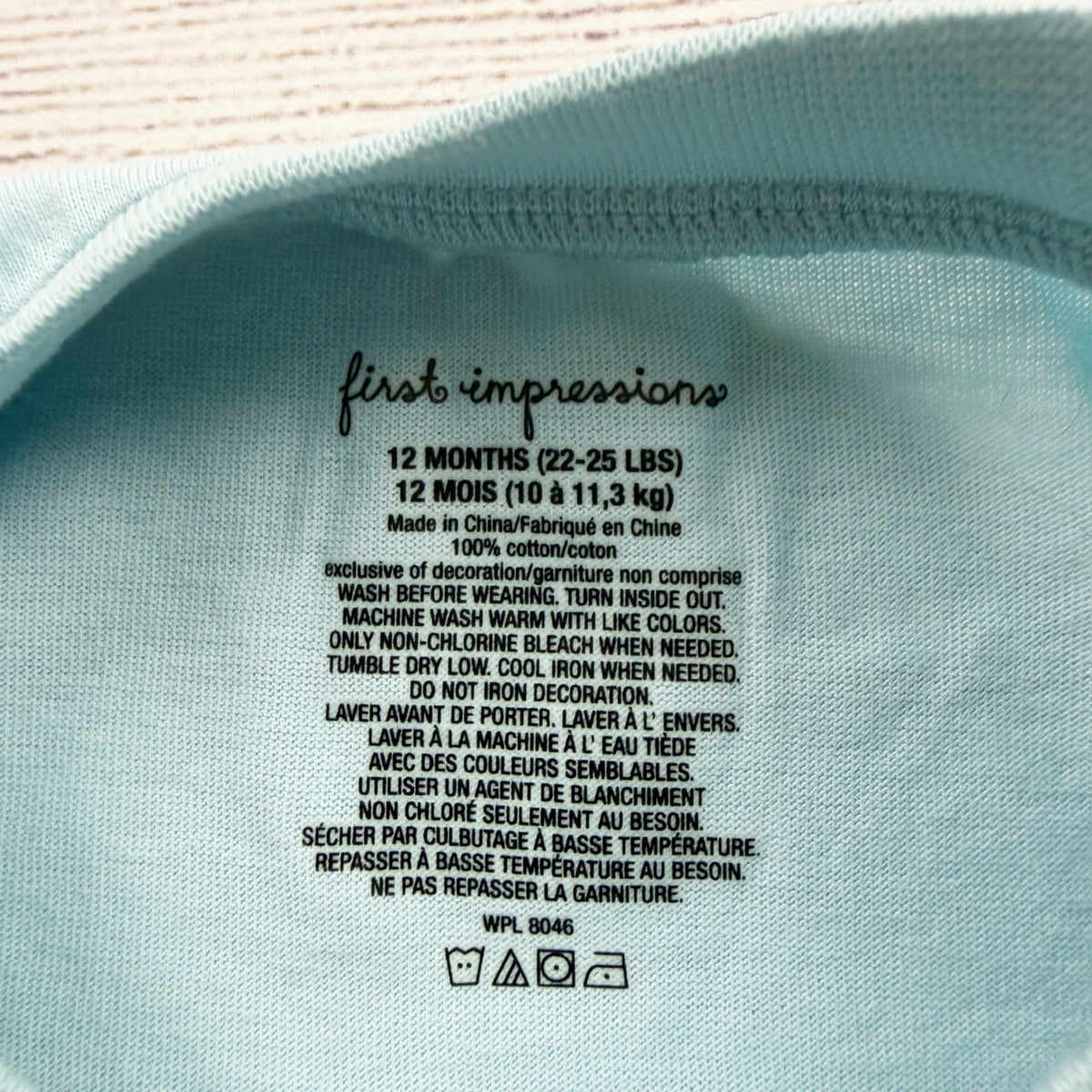 First Impressions Blue Long Sleeve Shirt Polar Bear Applique NWT 9-12 Months