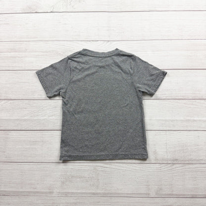 Instant Message Toddler Gray T-Shirt Red Monster Truck Holiday Christmas 3T