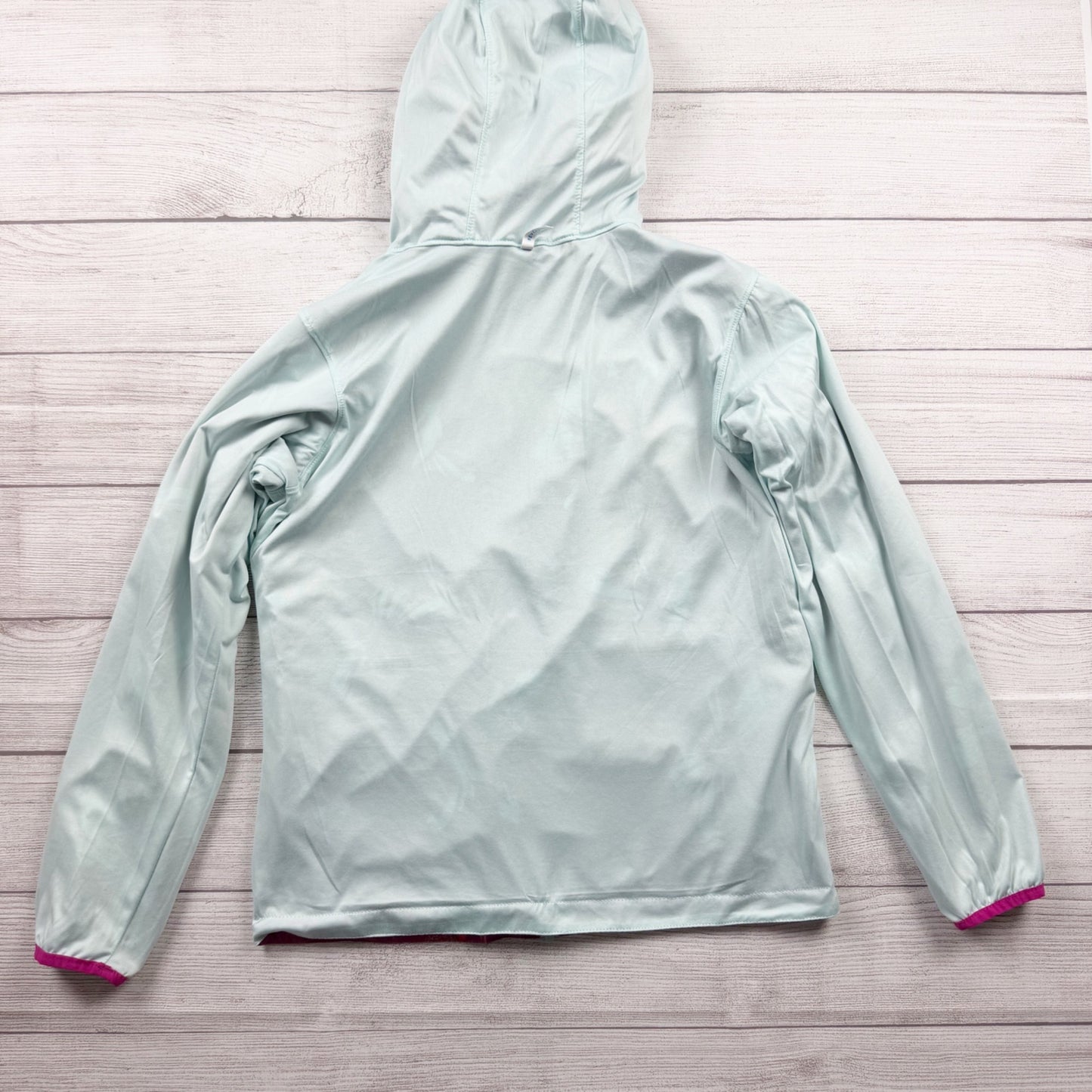 Columbia Kids Reversible Rain Jacket Floral Hooded Windbreaker Coat L 14-16