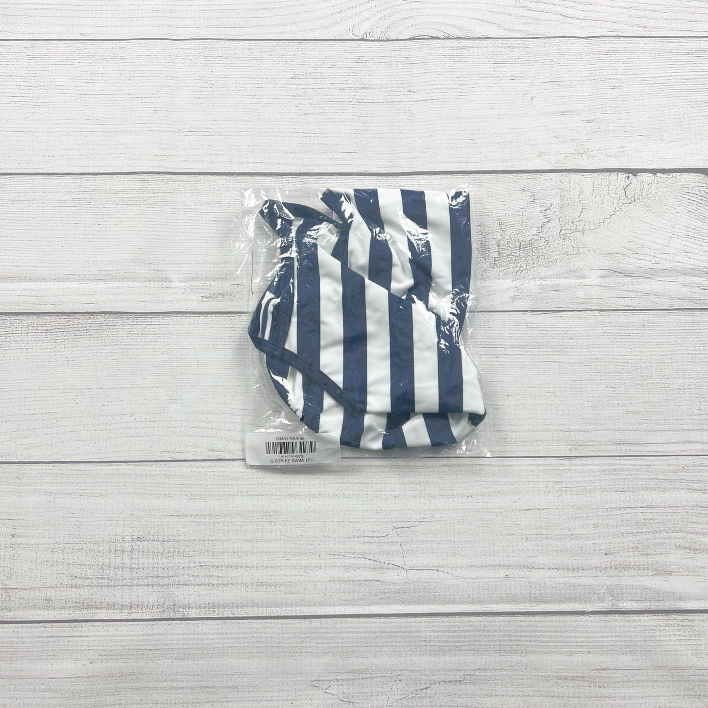 Hanna Andersson Toddler Girl One Piece Swimsuit Blue White Striped NEW 2T