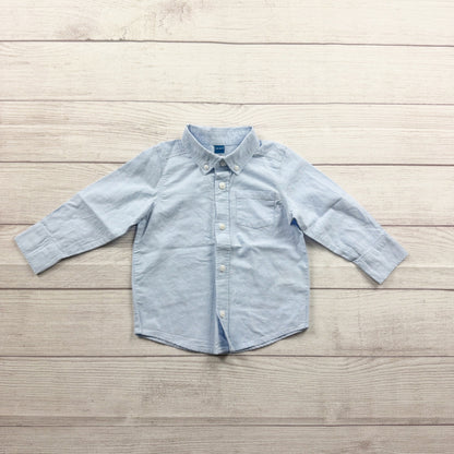Old Navy Baby Boys Light Blue Long Sleeve Button-Down Shirt Size 18-24 Months