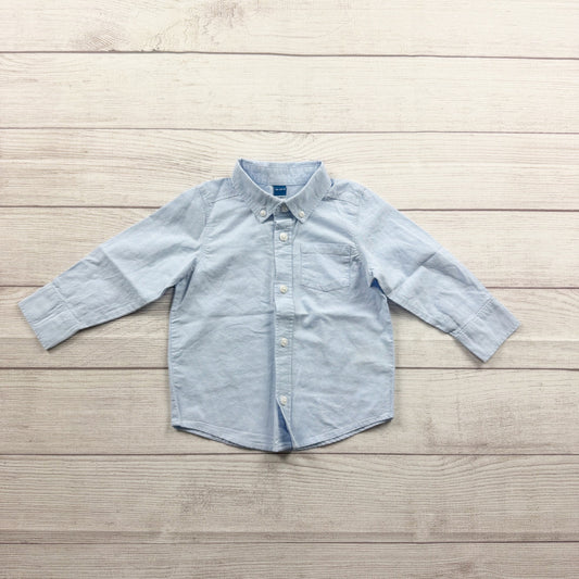 Old Navy Baby Boys Light Blue Long Sleeve Button-Down Shirt Size 18-24 Months