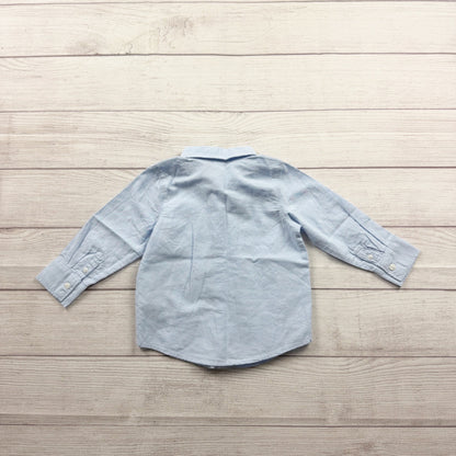 Old Navy Baby Boys Light Blue Long Sleeve Button-Down Shirt Size 18-24 Months