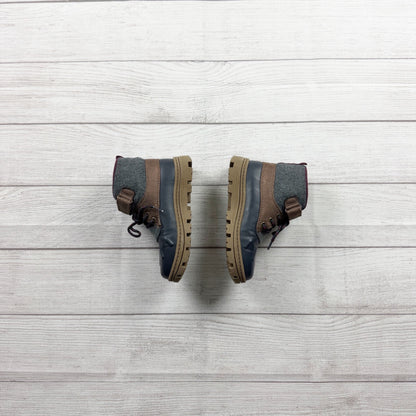 Carter's Kids Blue & Brown Duck Boots All-Weather Lace-Up 13