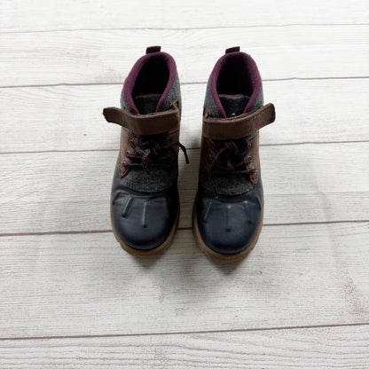 Carter's Kids Blue & Brown Duck Boots All-Weather Lace-Up 13